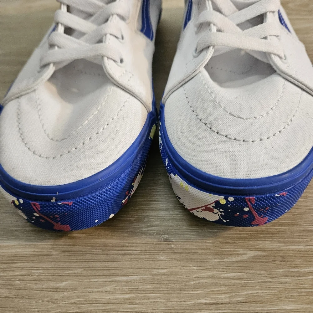 NWOB Vans Sk8 Hi Paint Splatter True White Sneaker Skateboard